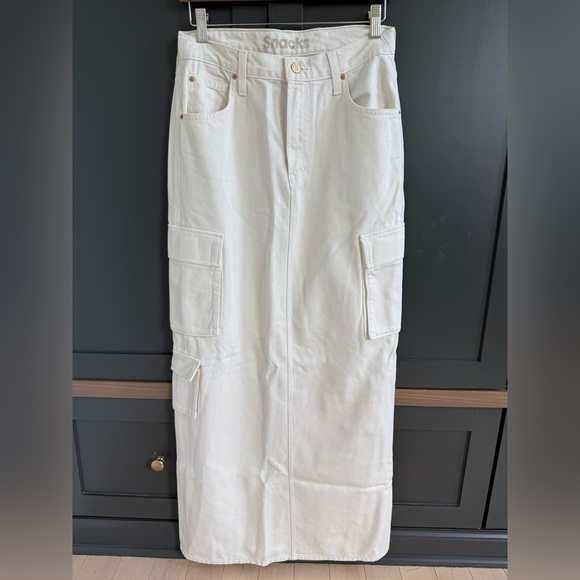 MOTHER SNACKS! The Fun Dip off white Cargo Skirt • 28 - Picture 1 of 11